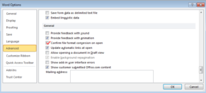 keep formatting in mail merge from excel